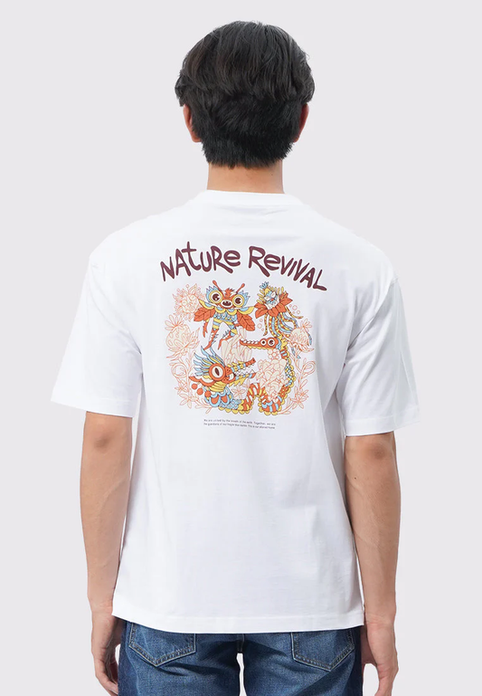 Zeira X Monez Oversized Graphic T-Shirt White